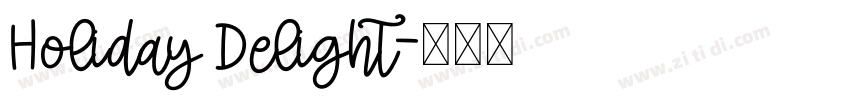 Holiday Delight字体转换